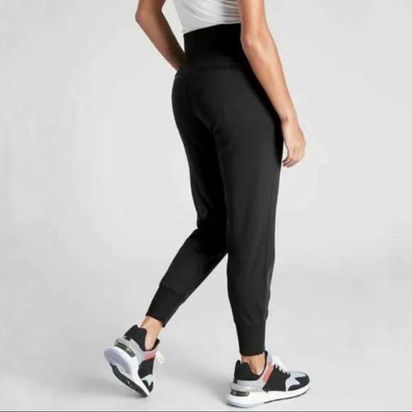Athleta Joggers Very Soft Knit Woman XS Black Side Pockets - Picture 2 of 11